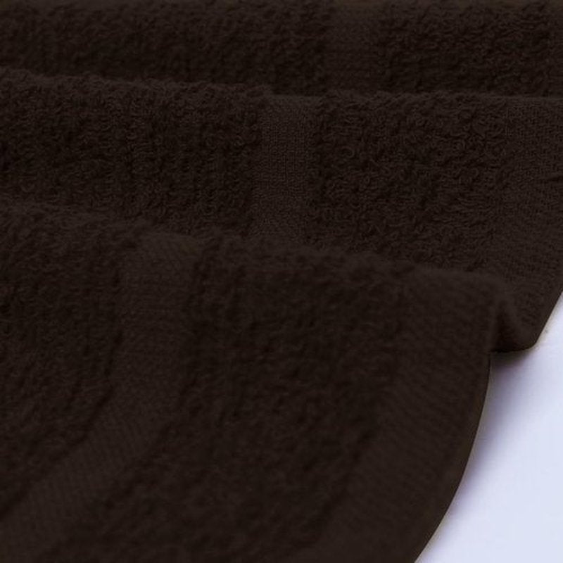 Avalon Towels Cotton Washcloths – (Pack of 24) Size 12x12 Inches Premium Ring Spun Cotton, Super Absorbent Soft Face Towels, Gym Towels, Hotel Spa Quality, Reusable Multipurpose Towels (Brown)