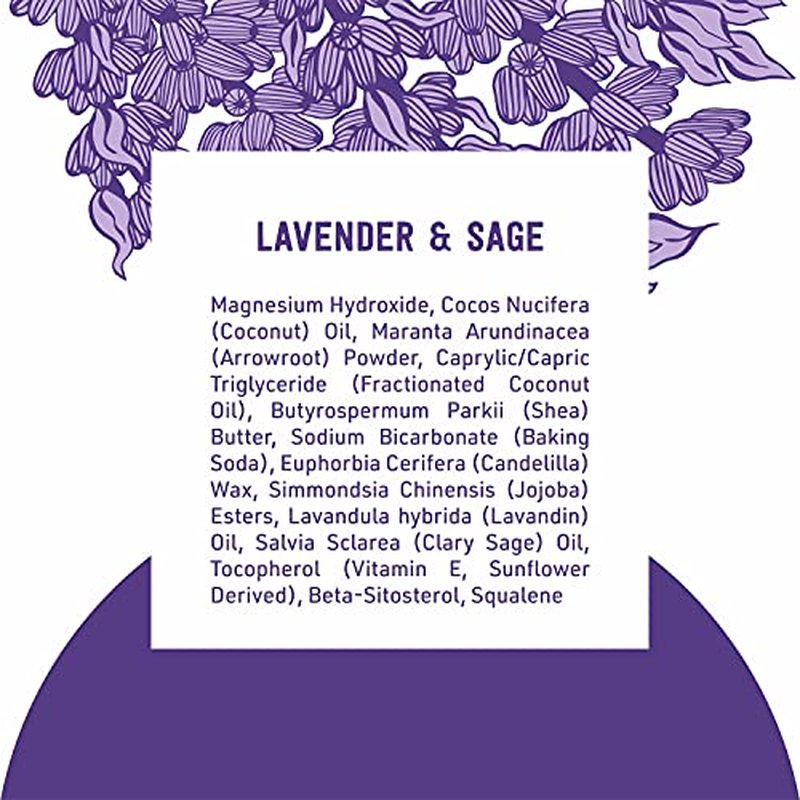 Schmidt's Aluminum-Free Vegan Deodorant Lavender & Sage with 24 Hour Odor Protection, 2 Count for Women and Men, Natural Ingredients, Cruelty-Free, 2.65 oz