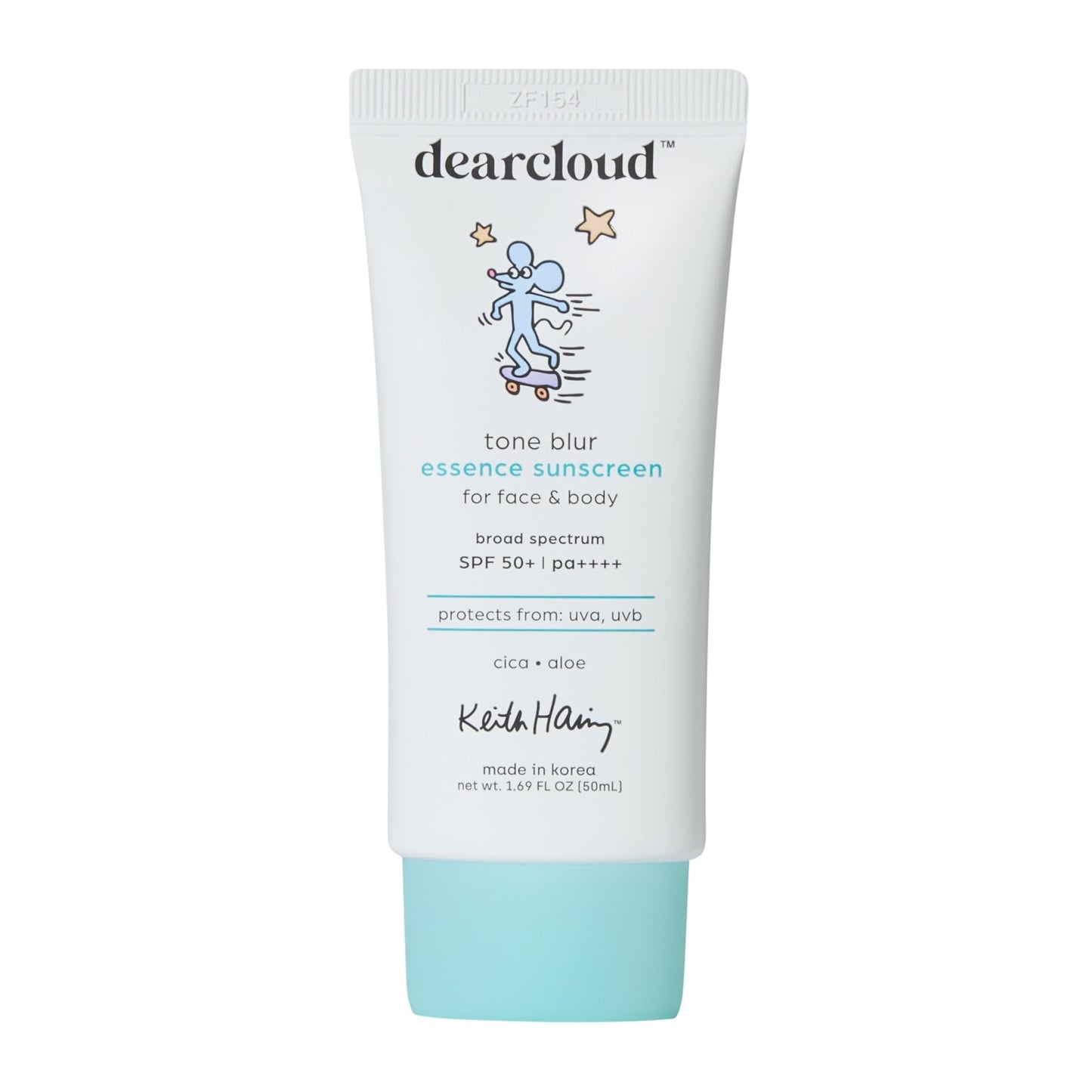 Keith Haring Tone Blur Essence Sunscreen SPF 50 – Korean Sunscreen for Face, Primer & Vegan (1.69 fl oz)