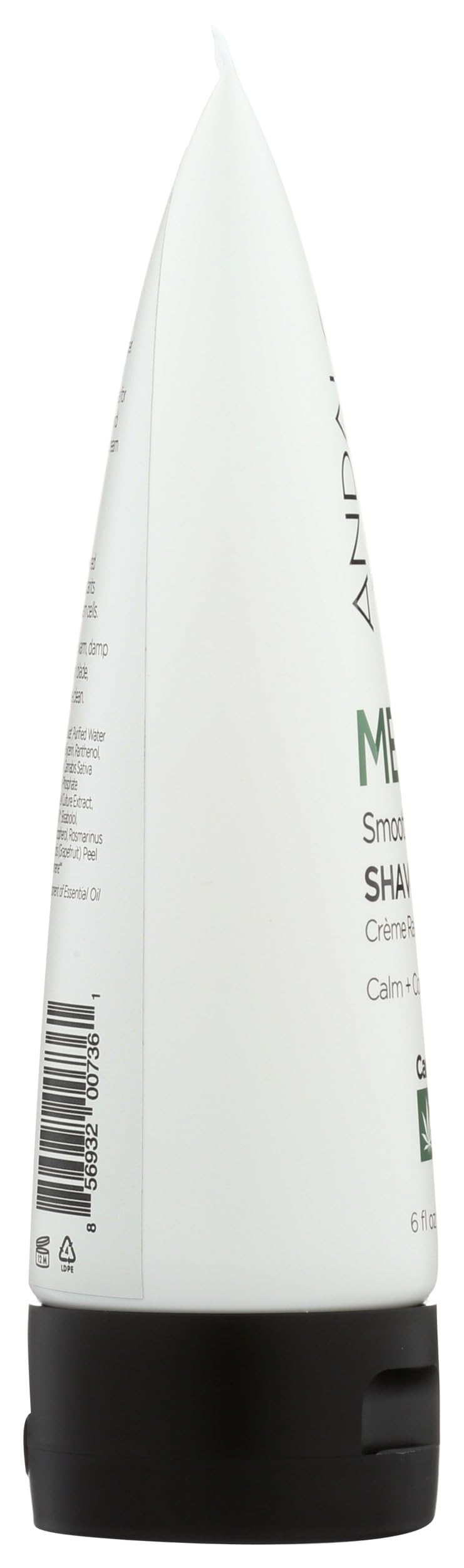 Andalou Naturals CannaCell MEN Smooth Glide Shave Cream, 6 Ounce