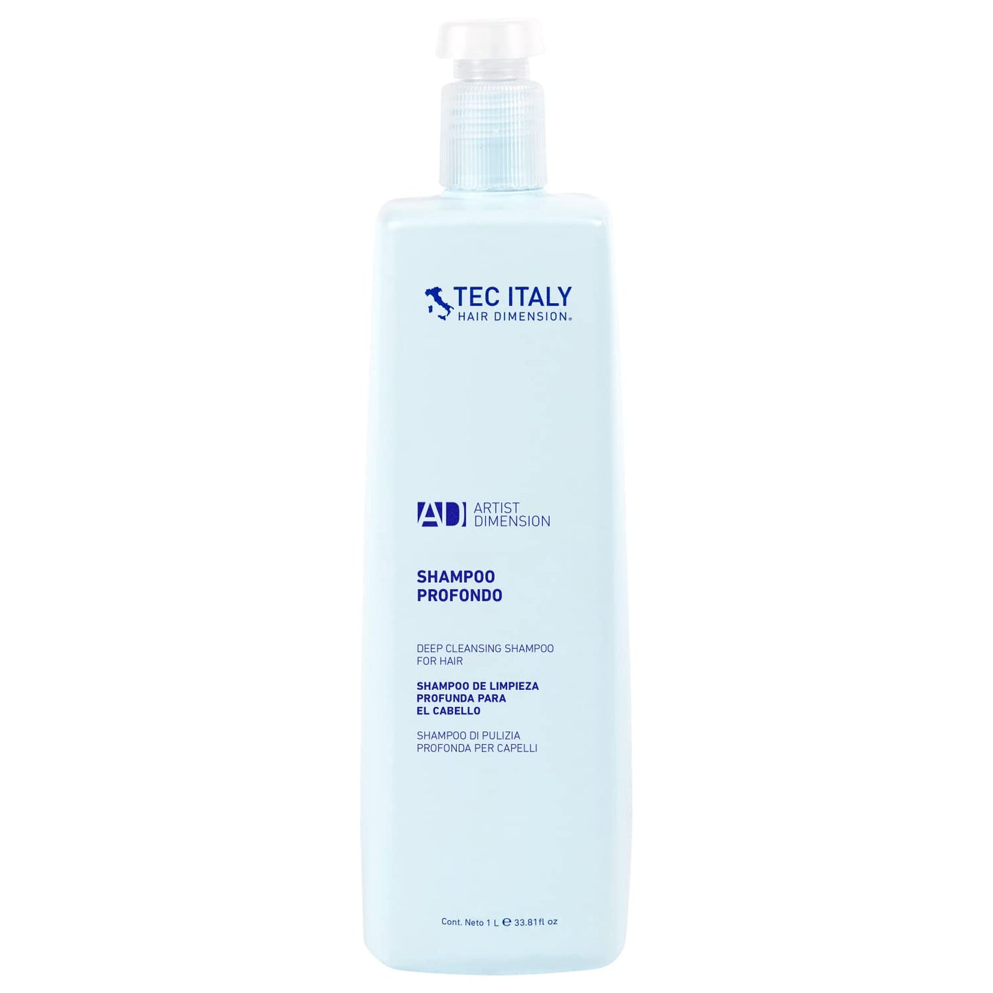 Deep Cleaning Professional Shampoo - Tec Italy 1L for Oily Hair & Scalp