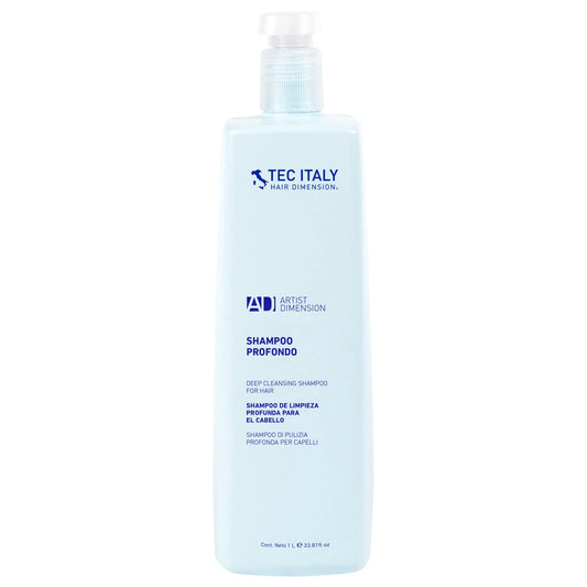 Deep Cleaning Professional Shampoo - Tec Italy 1L for Oily Hair & Scalp