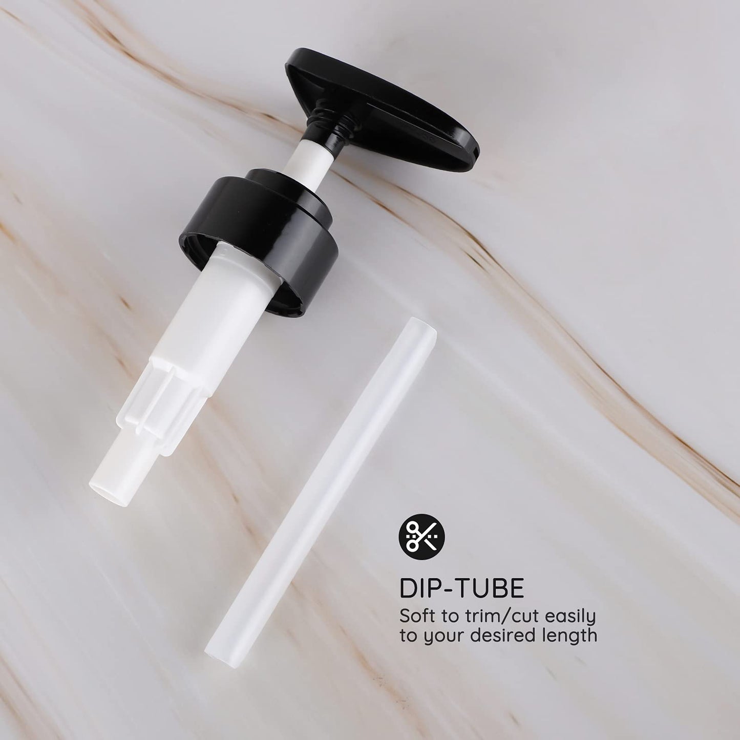 Lotion Dispenser Pump Head, Segbeauty 3 Pack Shampoo Shower Bottle Pump Replacement, Empty Refillable Bottle Tube Pump Top for Soap Conditioner Lotion Body Wash Bathroom Kitchen