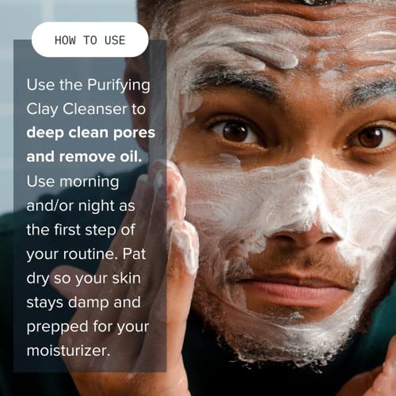 Cardon Men's Deep Pore Cleaning Clay Face Wash, 4x Better Than Charcoal, Oily, Acne-Prone Skin | Korean Premium Skin Care | Remove Face Oil & Dirt, (1 CT)