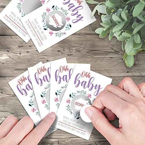 Haizct 50 Pack Blank Gift Certificate Scratch Off Cards for Small Business, Spa Beauty Makeup Hair Salon, Bridal Shower, Baby Shower, Country Wedding, Wedding Ideas (Purple Flowers)