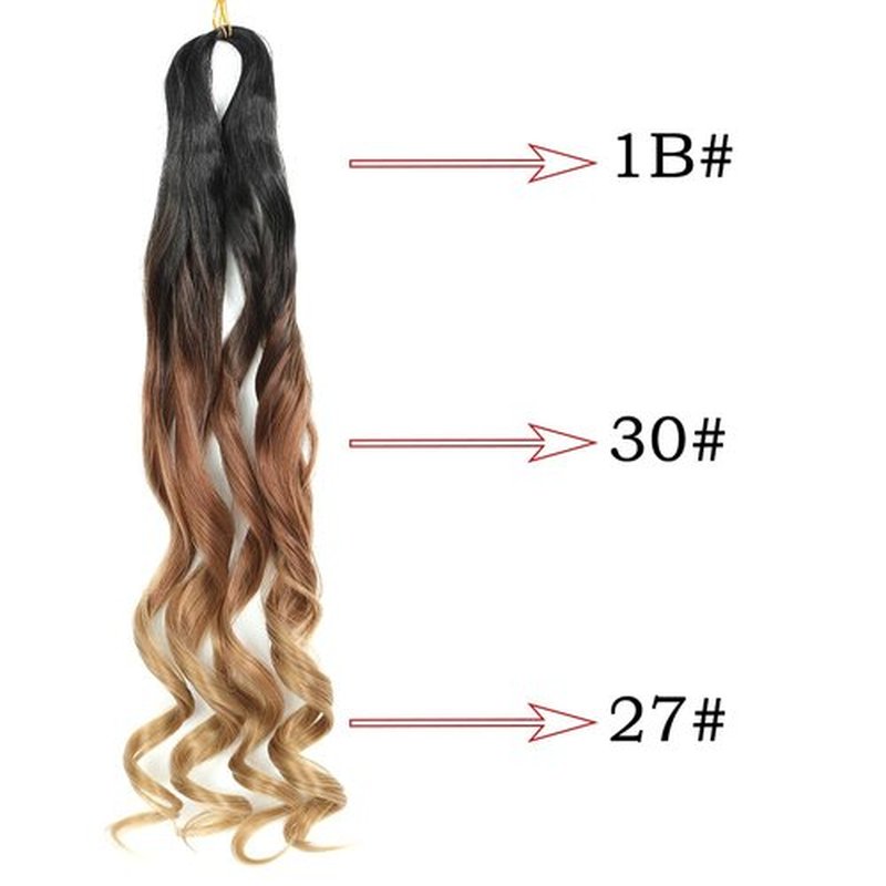 French Curly Braiding Hair 18 Inch 8 Packs - Pre Stretched Bouncy Braiding Hair- Loose Wavy Braiding Hair Synthetic Hair Extensions For Black Women (18 inch 8 packs 1B/30/27)