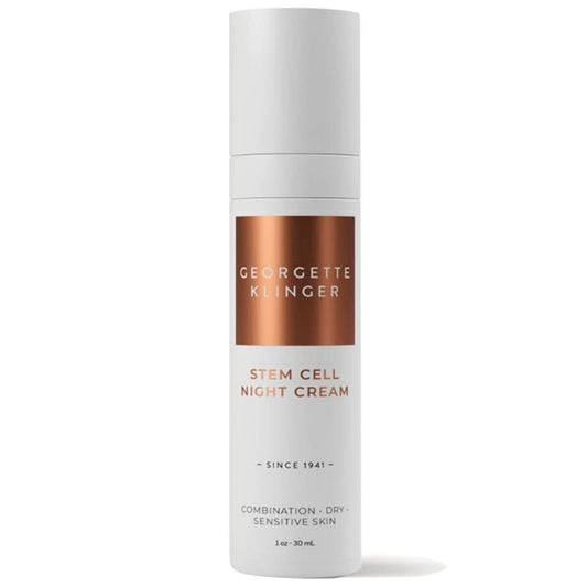 Georgette Klinger Stem Cell Night Cream - Overnight Face Cream Moisturizer for Anti-Aging, Fine Lines and Wrinkles - With Hydrating Hyaluronic Acid & Vitamin E - 1 oz