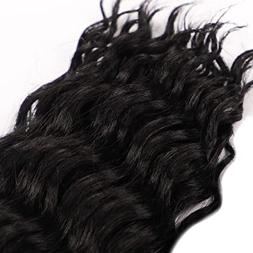 Ocean Wave Crochet Hair Extensions, Curly Braiding Crochet Hair, Soft Synthetic Crochet Hair Extensions 22inch 6Packs #T8/24 Brown mix Blonde