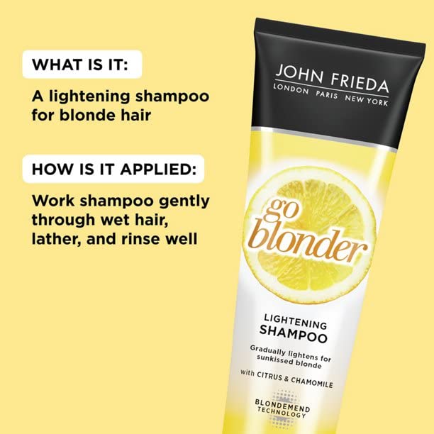 John Frieda Shampoo Sheer Blonde Go Blonder Lightening 8.3 Ounce (245ml) (2 Pack)
