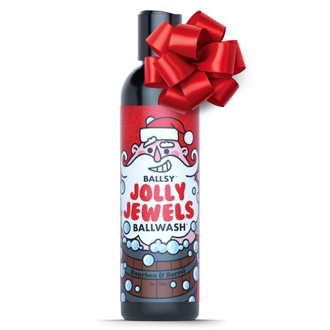 Ballsy Ballwash Jolly Jewels Charcoal Body Wash for Men, Soap, Moisturizing, Shower Gel, w/Coconut Oil, Aloe Vera, Lavendar and Cedarwood Oil, 8 Fl oz