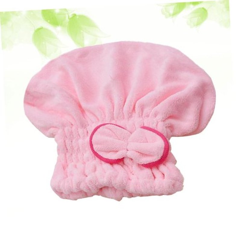FOYTOKI Hair Drying Cap Womens Head Wraps Hair Ties for Towel for Hair Shower Cap Bath Towel Shower Cap for Quick Dryer Hat Women Elastic Shower Pink