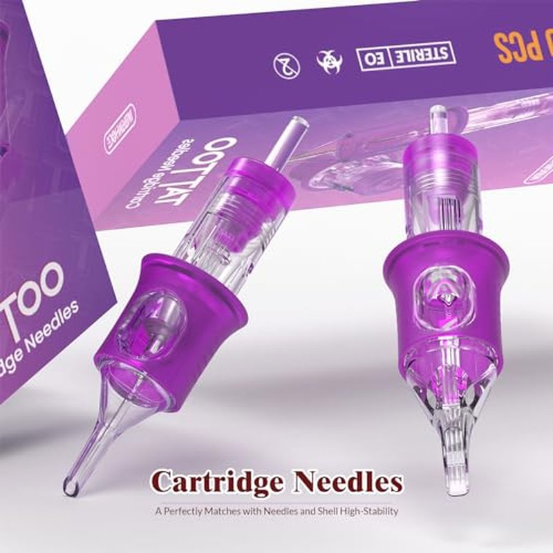 Tattoo Needles, Wormhole Tattoo Cartridge Needles 20pcs Mixed Sizes 1003RL 1005RL 1005RM 1007RM Disposable Tattoo Needles Cartridge Round Liner Shader Magnum for Tattoo Pen Machine Permanent Makeup
