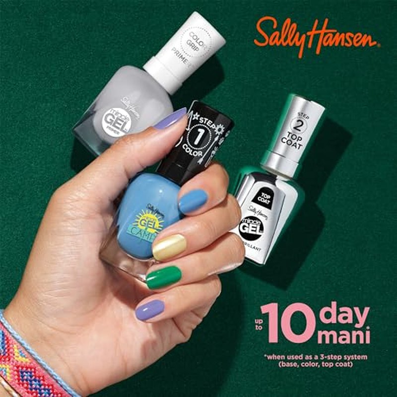 Sally Hansen Miracle Gel™, Summer Camp Let's Go Glamping, Long Lasting, Gel-Like Formula, No UV Lamp Needed, Pink Nail Polish