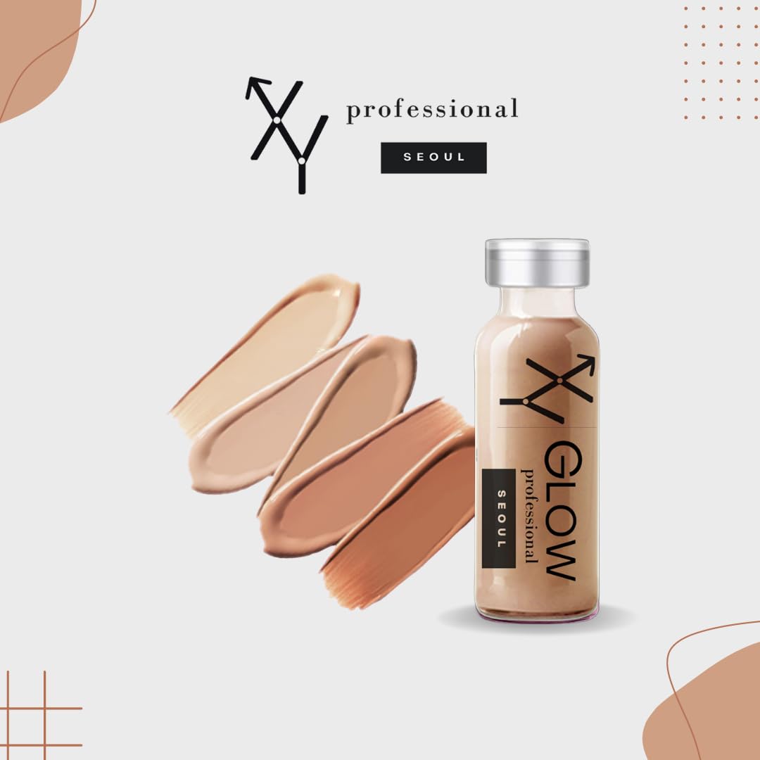 XY PROFESSIONAL BB Glow Foundation Ampoule Concealer Primer pigment/Facial Skin serum Starter Kit- Brightening BB glow KOREA Microneedling academy supplies Beige