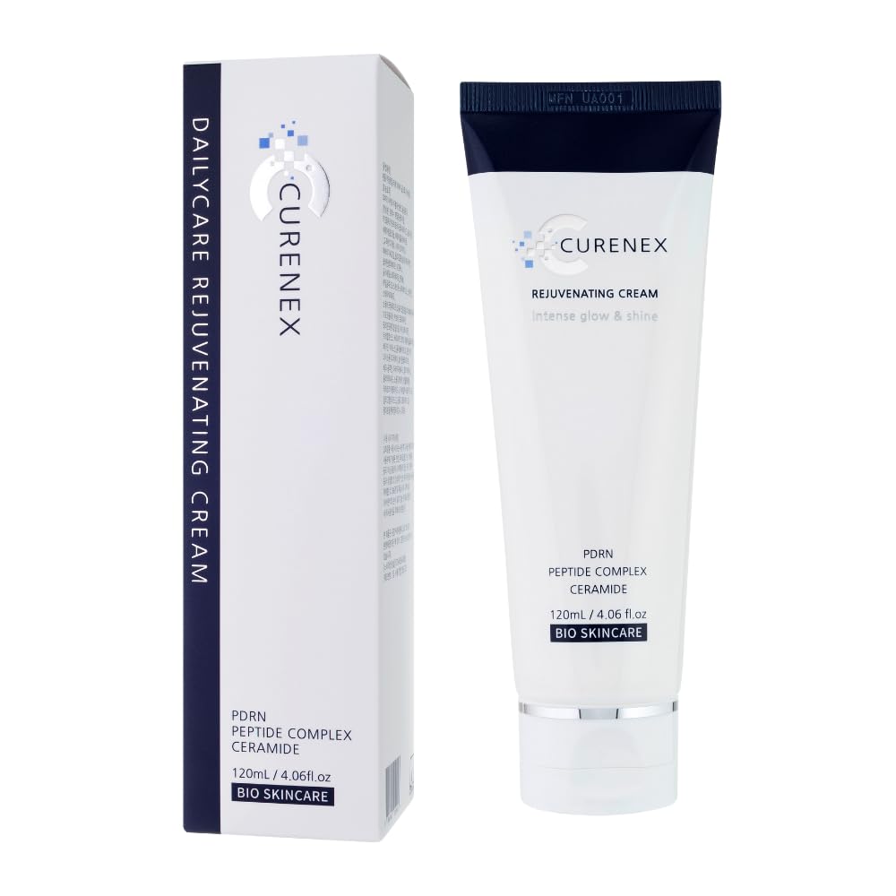 CURENEX Rejuvenating Cream – Hydrating & Brightening Daily Moisturizer with PDRN, Peptides & Ceramides – 4.06 fl.oz