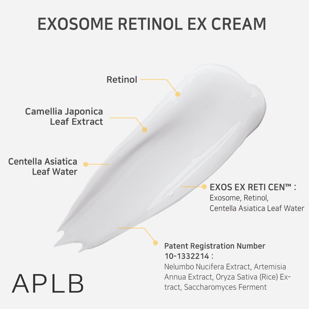 APLB Exosome Retinol EX Cream | EXOS EX RETI CEN™ 25.5% 1.86 FL.OZ/Korean Skincare, Efficient absorption, Elasticity Care, Wrinkle care, Revitalize for gentle and improve skin texture