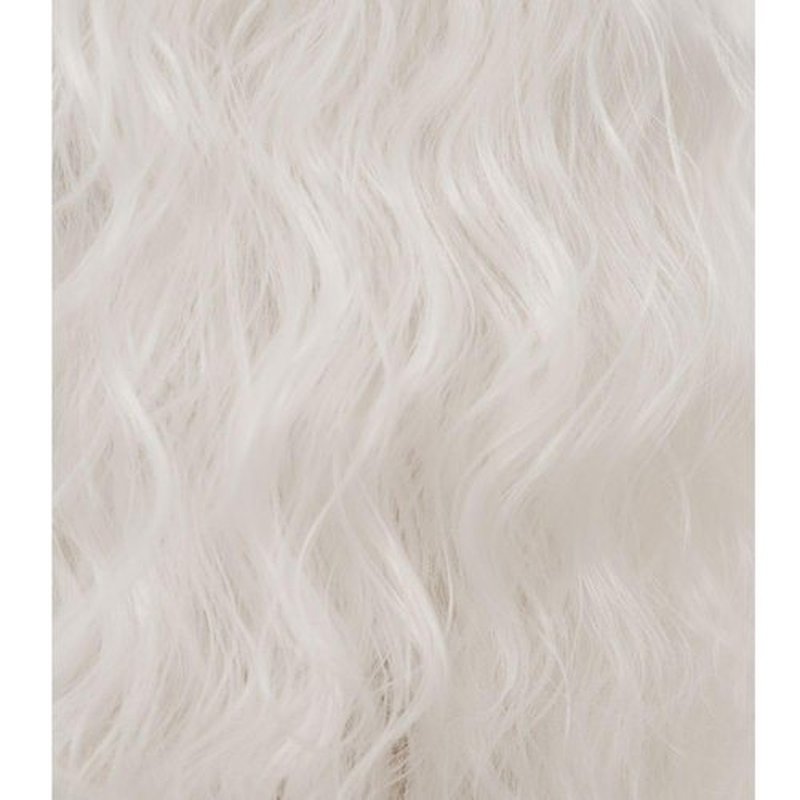 Dai Cloud Mens White Long Curly Wig 70s 80s Rocker Wig with Bangs Synthetic Heat Resistant Halloween Cosplay Costume Wig