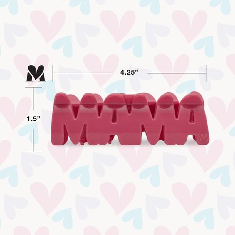 Mascella MAMA Personalized Hair Claw Clip - Custom Name Word Design, Large Strong Hold Non-Slip Hair Claw for Women, Durable Hair Accessory, Stylish Hair Clip for Everyday Wear (Carnival)