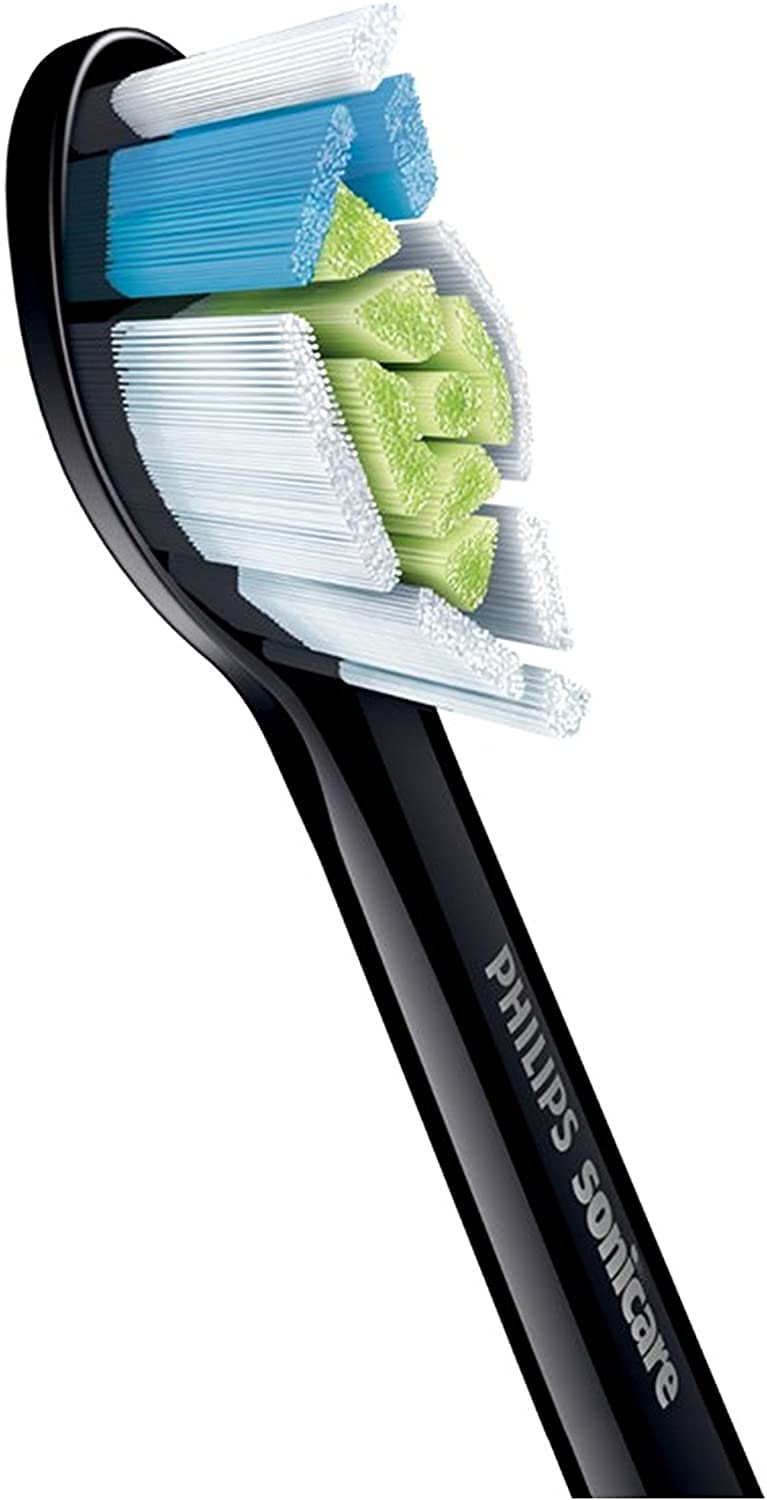 Philips Sonicare Optimal Whitening Black BrushSync Heads (Compatible with All Philips Sonicare Handles), 4 Pack