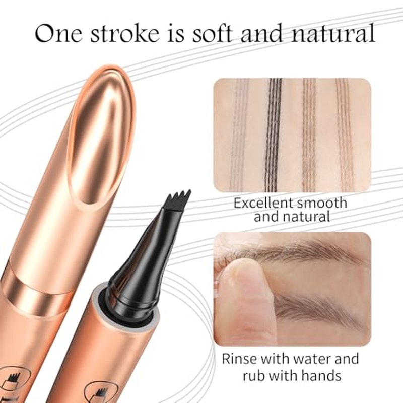 2 Pcs 2024 New Magic Eyebrow Pencil: 3D Waterproof Eyebrow Pen for Long-Lasting Wear, Delicate Microblading Eyebrow Pencil for Fine Natural Strokes (Dark coffee)