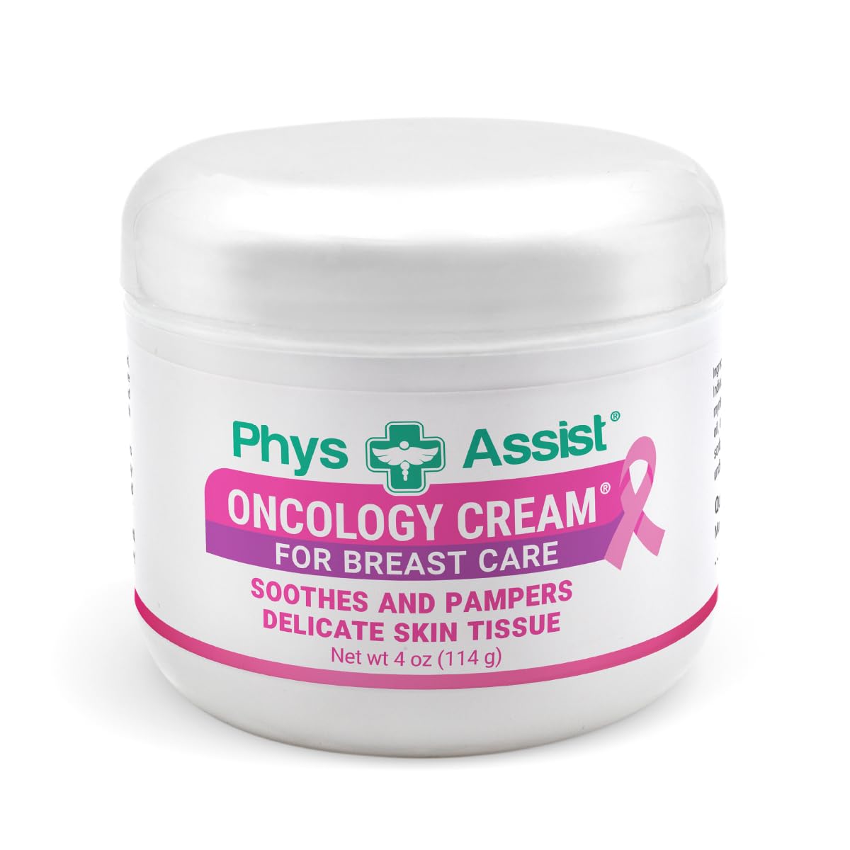 PhysAssist Oncology Cream for Breast Care Soothes and Pampers Delicately skin tissue. 4 oz