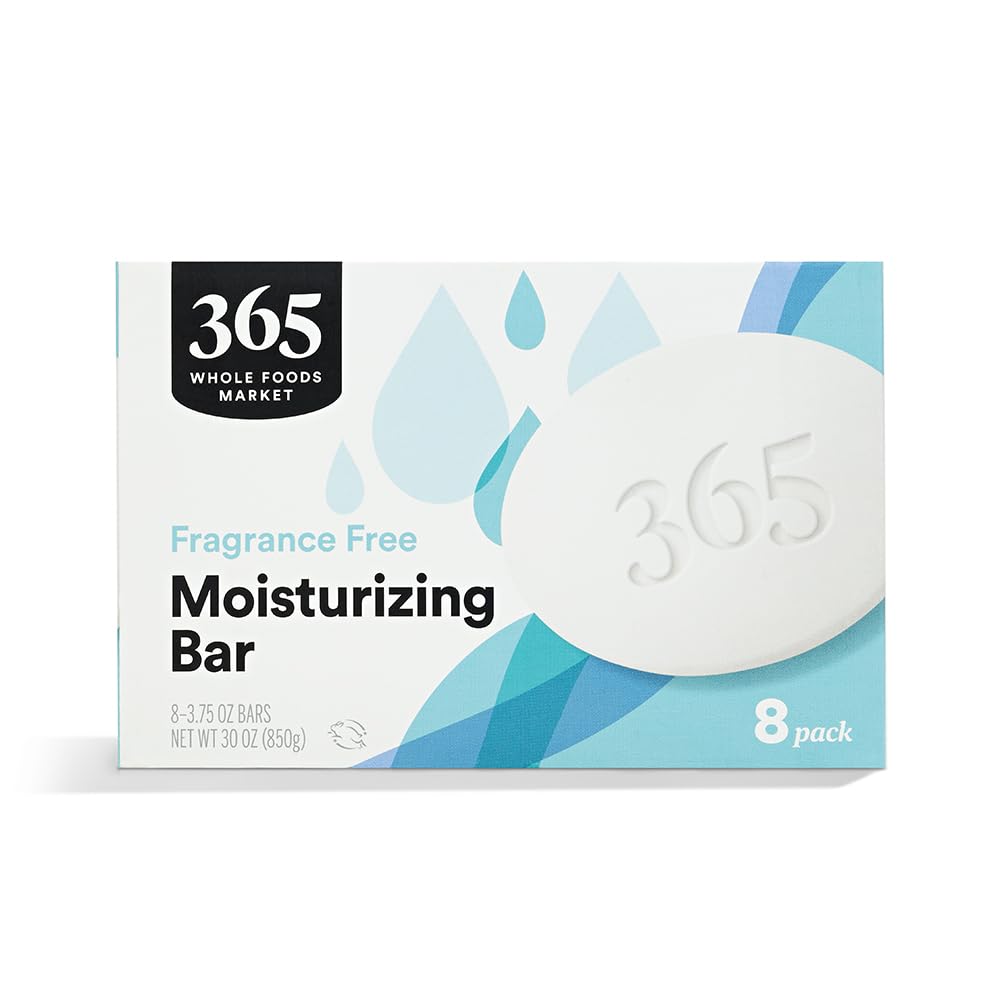 365 by Whole Foods Market, Fragrance Free Bar Soap, 30 Ounce, 8 Count