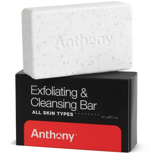 Anthony Mens Soap Bar Exfoliating Soap: Grapefruit Scent – Contains Cucumber Extract, Jojoba, Shea Butter, Squalane and Coconut Oils, Moisturizes & Exfoliates Body Skin 5 Oz