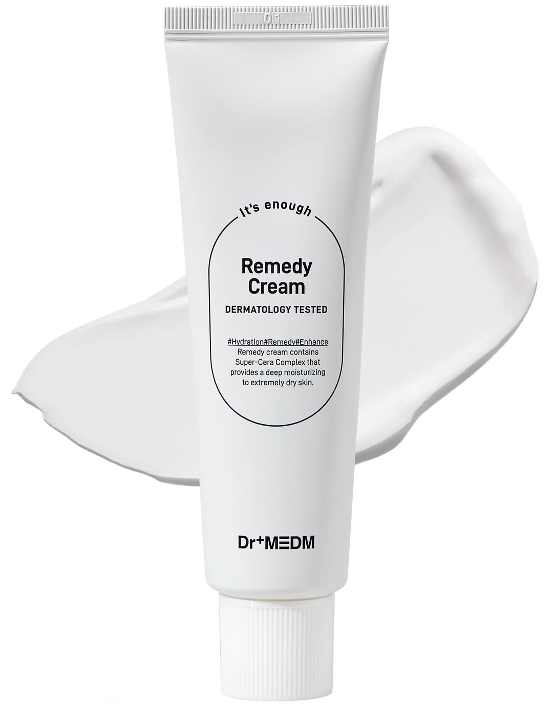 DR+ MEDM Facial Remedy Cream, Skin Barrier Repair Face Moisturizer with Hyaluronic Acid & Amino Acid, for Extremely Dry & Cracked Skin, 1.69 fl.oz.