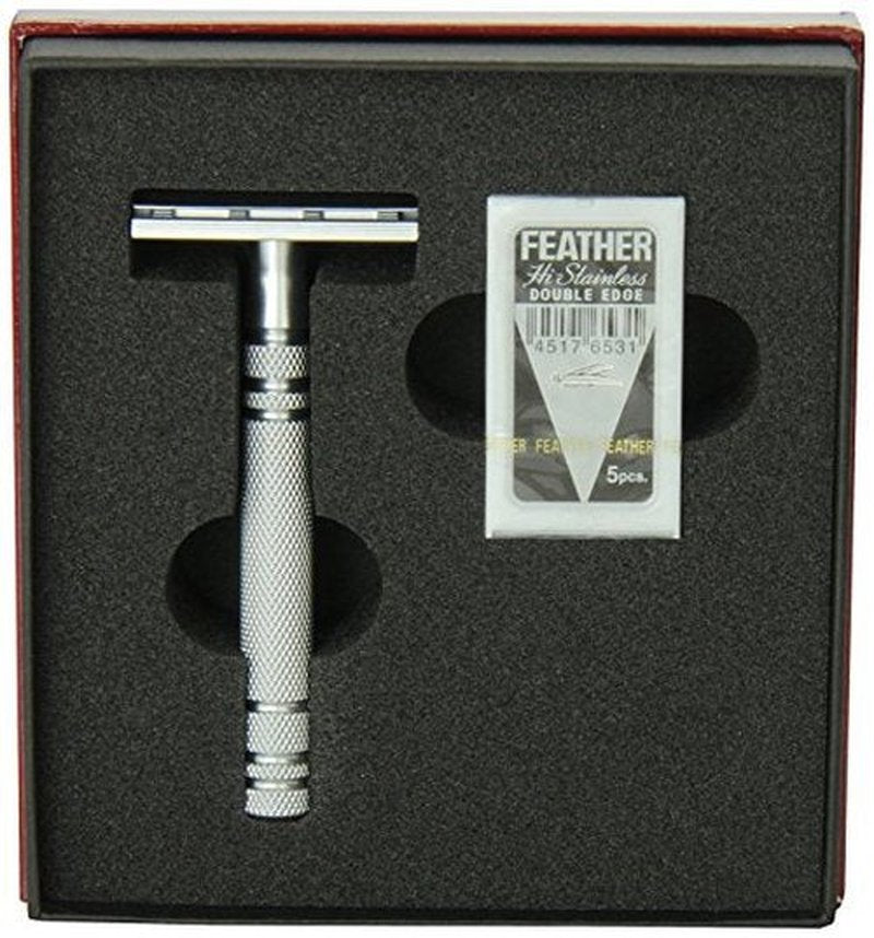 Feather Stainless Steel Double Edge Razor AS D2