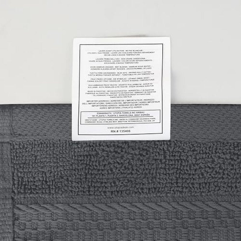 Utopia Towels [12 Pack Premium Wash Cloths Set (12 x 12 Inches) 100% Cotton Ring Spun, Highly Absorbent and Soft Feel Essential Washcloths for Bathroom, Spa, Gym, and Face Towel (Dark Brown)