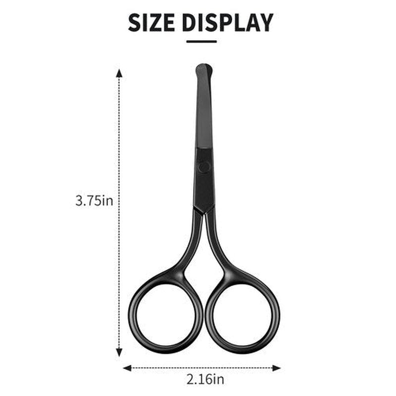 Upgraded Eyebrow Scissors, Small Scissors, Nose Hair Scissors Round Tip Design, Will Not Hurt The Nasal Cavity. Professional Grooming Scissors for Hair, Eyelashes, Nose, Eyebrow Trimming, Mustache