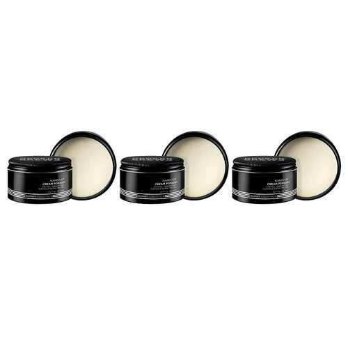Redken Brews Cream Pomade For Men, Medium Hold, Natural Finish 3.4 Ounce (Pack of 3)