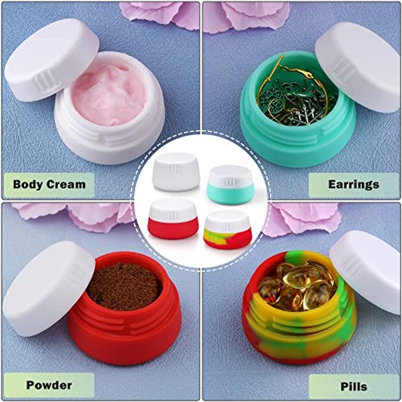 Cosywell Small Travel Containers Plastic Travel Jars for Creams TSA Approved Refillable Cosmetic Containers Leak-proof Travel Size Containers with Lid for Lotion Makeup Cosmetics 6 Pieces