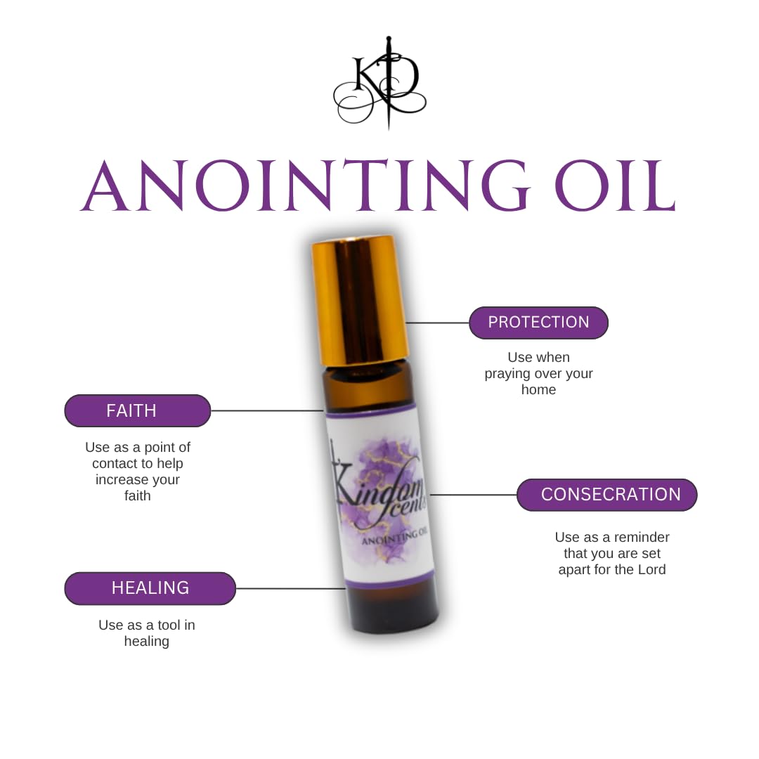 Biblical Holy Anointing Oil with Prayer Cloth – Hyssop & Spikenard Prayer Oil for Worship, Consecration & Spiritual Devotion