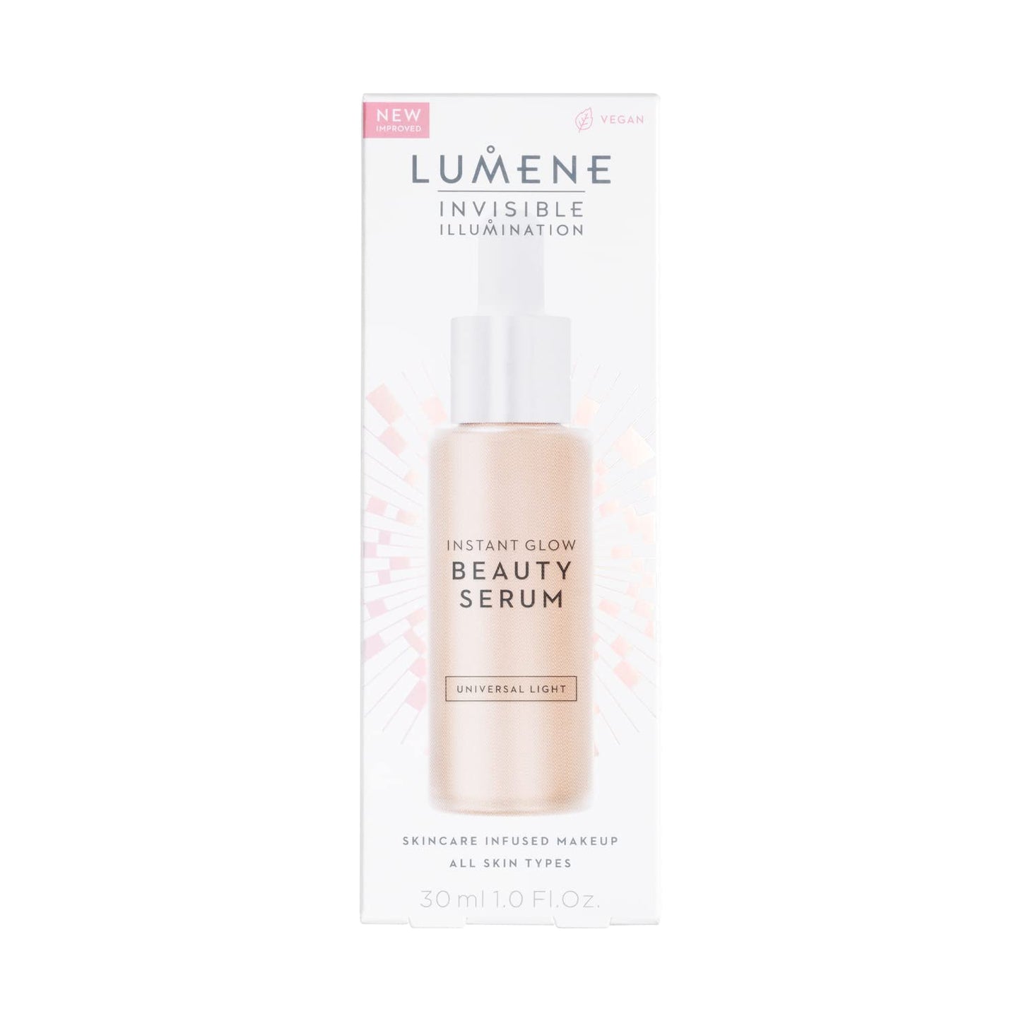 Lumene Invisible Illumination Glow Beauty Serum Face Makeup Tan Shade 30 ml