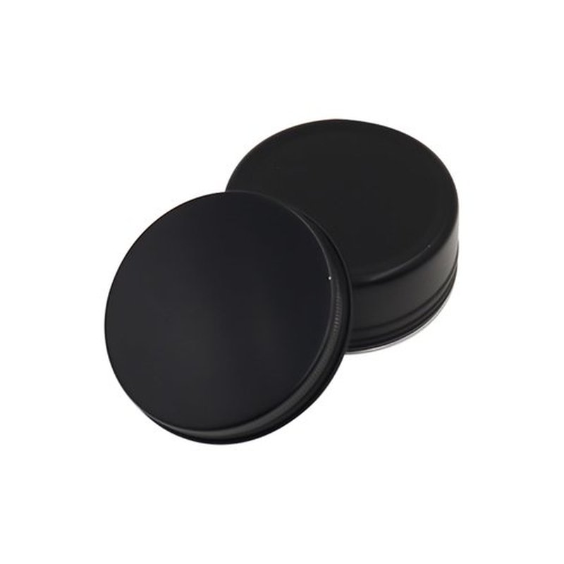 Aluminum Tin Jars Containers,ULIFESTAR Leak Proof Cosmetic Tin Jars Containers,Round Tin Cans with Lids,10PCS Black Cosmetic Sample Refillable Containers for Spice (3.53 ounces 83*28mm/3.26*1.1")
