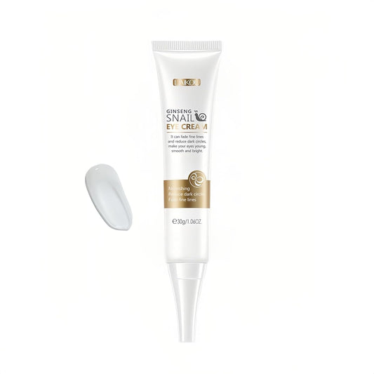 Dark Circles Eye Cream - Snail Mucin & Red Ginseng for Puffiness, Fine Lines | Intense Moisturizing, 30g