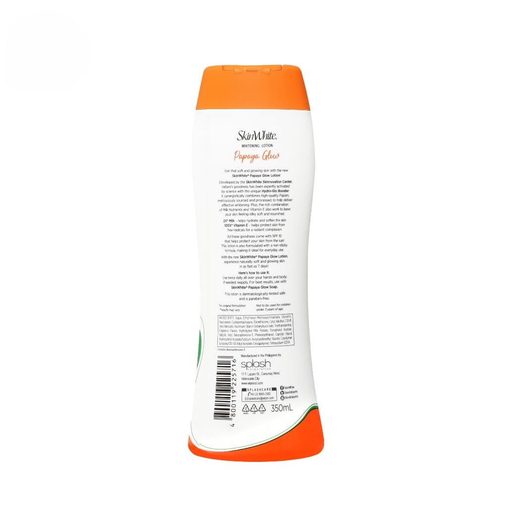Skin White Whitening Lotion Papaya Milk SPF10