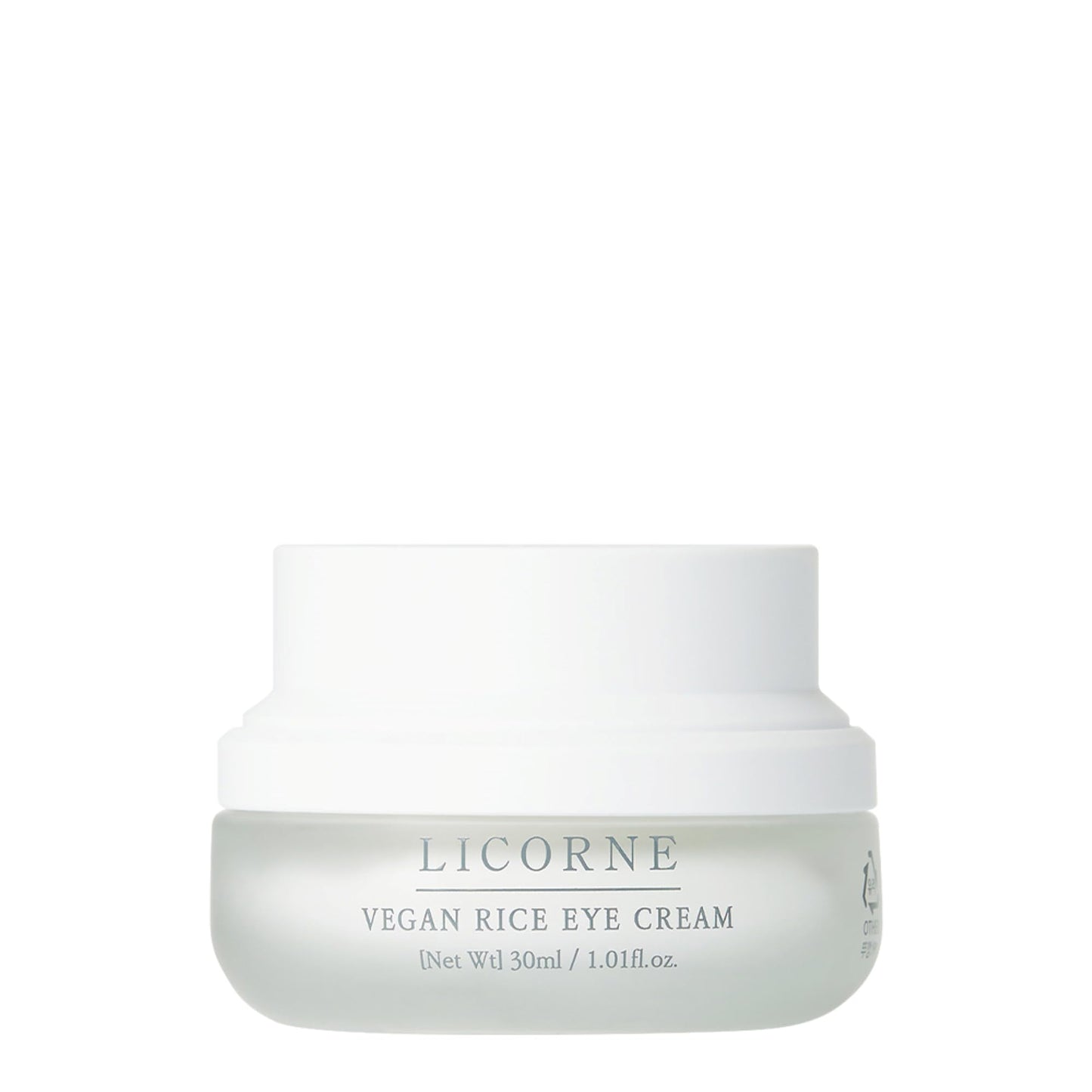 LICORNE Vegan Rice Eye Cream for Dark Circles and Puffiness - Thick Butter Texture Under Eye Care with AHA & PHA, Fragrance Free Hydration for Sensitive Skin, Large 1.01 Fl Oz (30ml)