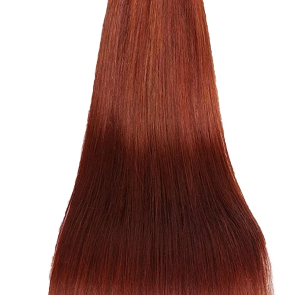 Color #33 Straight Bundles Human Hair Copper Red Human Hair Bundles 12 14 16 Inch 8A Peruvian Virgin Remy Hair 3 Bundles Reddish Brown Straight Bundles Hair Weave for Women