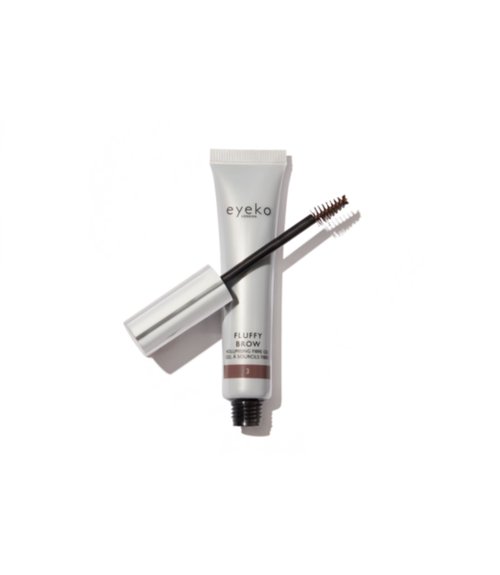 Eyeko Fluffy Brow - Shade 3 Neutral Medium Brown - Fiber Enhanced Tinted Brow Gel - Volume & Hold - With Castor Oil and Vitamin E - Vegan 8ml