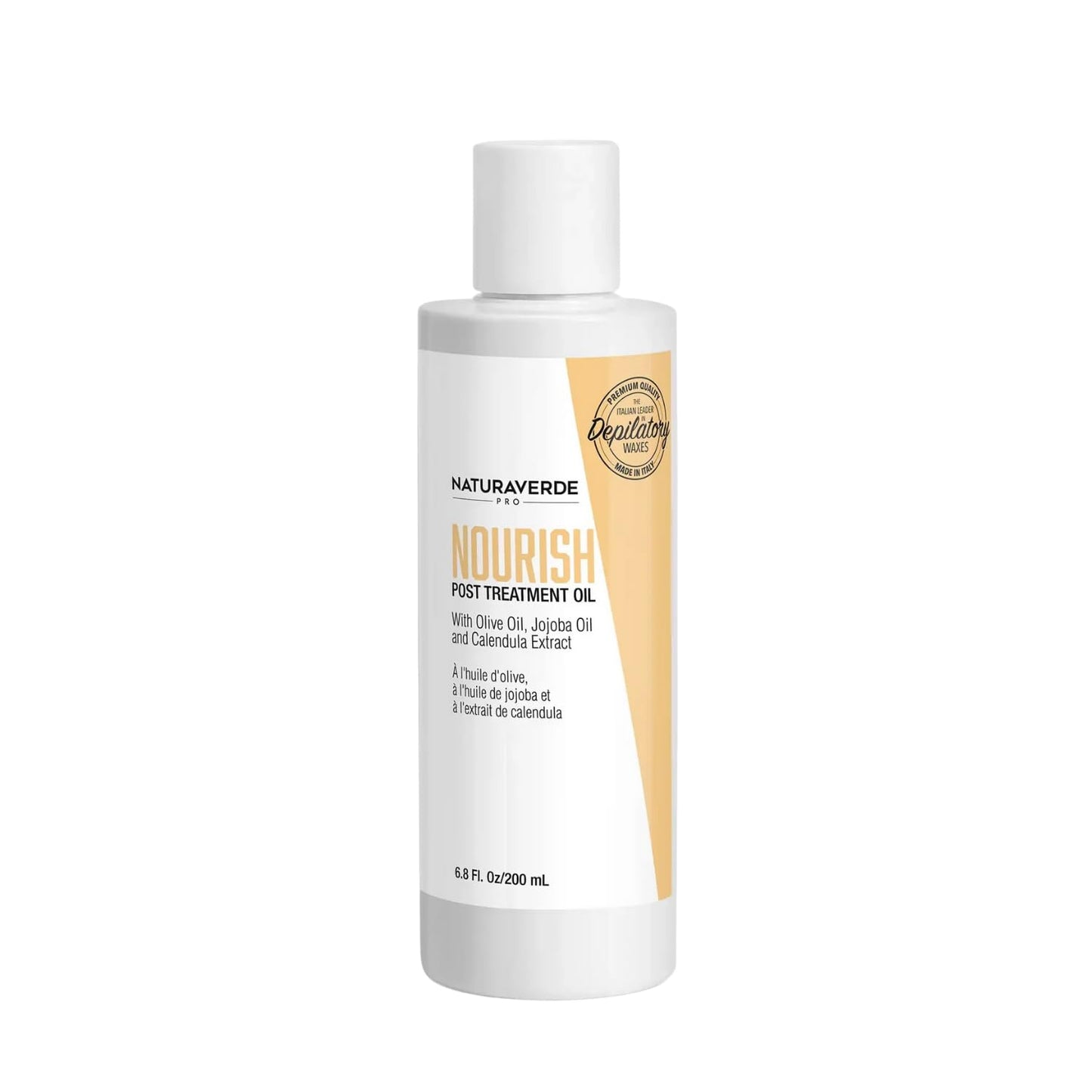 NaturaverdePro Nourish Face and Body After Wax Oil, Calendula, Olive and Jojoba Oil Pre and Post Wax Care, Hydrating Redness Relieving Skin Care - 6.8 oz