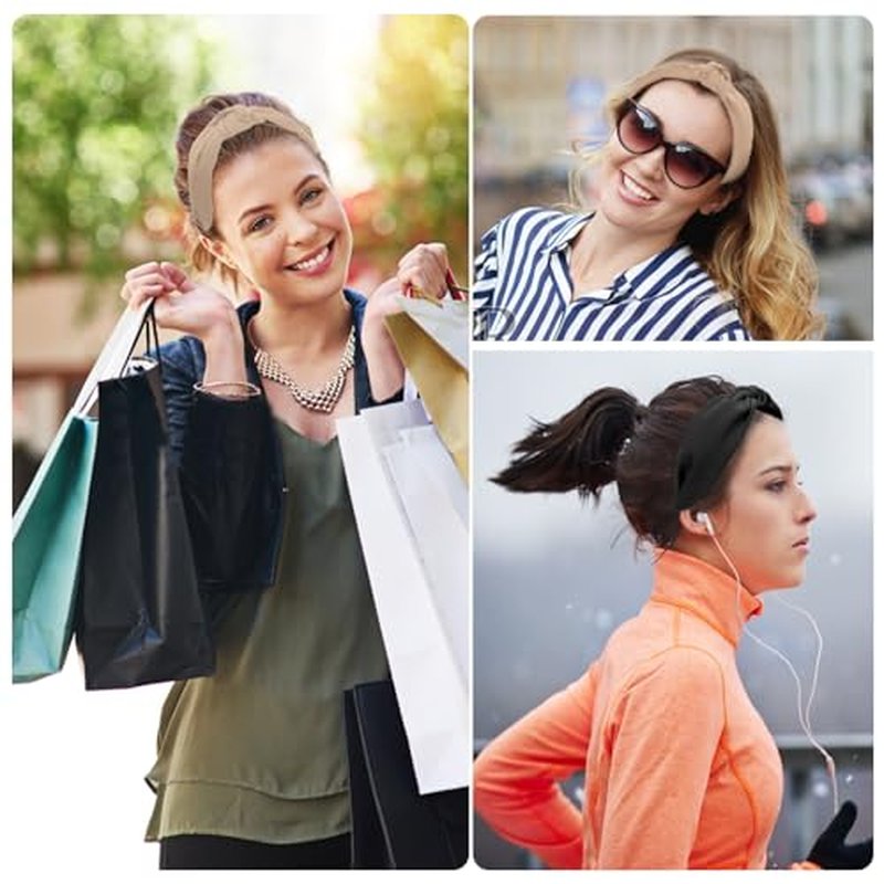 HMGDZ Headbands for Women,Stylish Top Knotted Headbands - Knotted Headband For Women,Fashion No Slip Headband for Women Hairbands Hair Accessories,Suitable for Washing Face, Beauty.