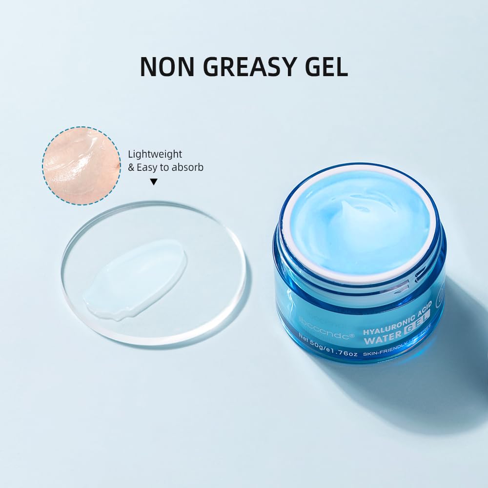 RG ROUGE LX Hydro Boost Hyaluronic Acid Moisturizing Water Gel, Face Moisturizer For Oil Skin, Hyaluronic Acid Formula Combined With Water,Lightweight and Long-lasting Hydration-1.76Oz (Water Gel)