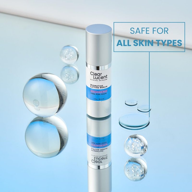 Hyaluronic Acid Serum - Dual-Molecule Pure-Grade HA with Copper, Magnesium & Zinc | Plumping & Firming Face Serum, 1 fl oz