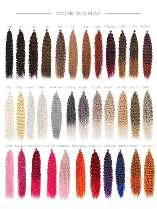 Ocean Wave Crochet Hair Extensions, Curly Braiding Crochet Hair, Soft Synthetic Crochet Hair Extensions 22inch 6Packs #T8/24 Brown mix Blonde