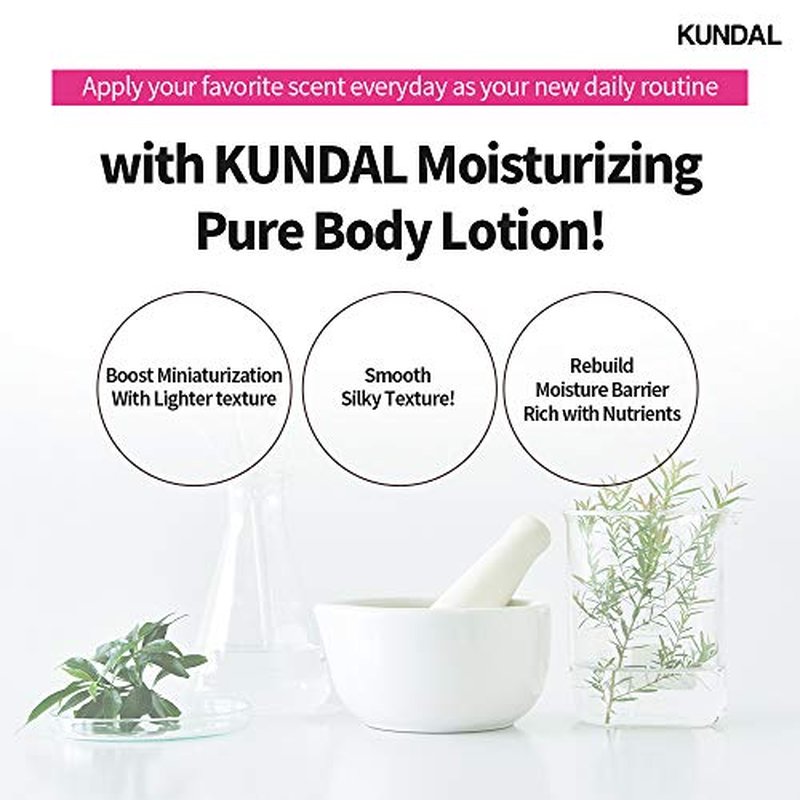 Kundal Nature Body Lotion [Acacia Moringa Scent] Natural Moisturizer with 82% Aloe Vera/Deep Hydration for Dry Skin/Organic Formular Sensitive Skin Friendly 1,000ml(16.9 Fl Oz x 2ea/set)