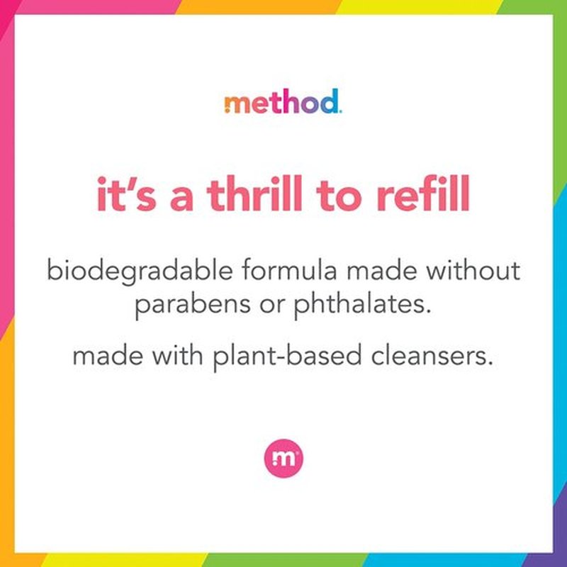 Method Premium Foaming Hand Wash Refill, Vetiver + Amber, Recyclable Bottles, Biodegradable Formula, 28 fl oz (Pack of 4)