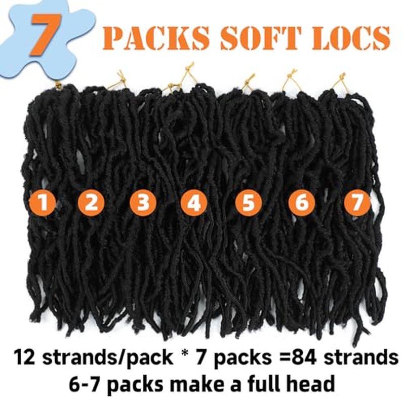 Short Soft Locs 10 Inch 7 Packs Color 4 Faux Locs Crochet Hair Pre Looped Soft Locs Crochet Hair For Black Women(10inch, 7 Packs, 4#)