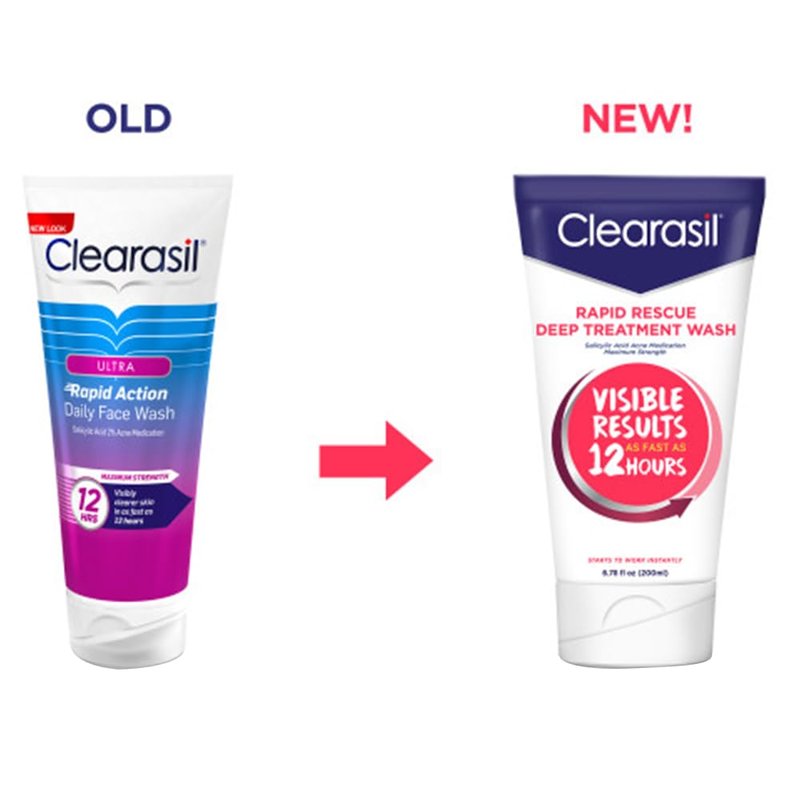 Clearasil Ultra Face Wash - Daily Acne Treatment | 6.78 oz (Pack of 6)